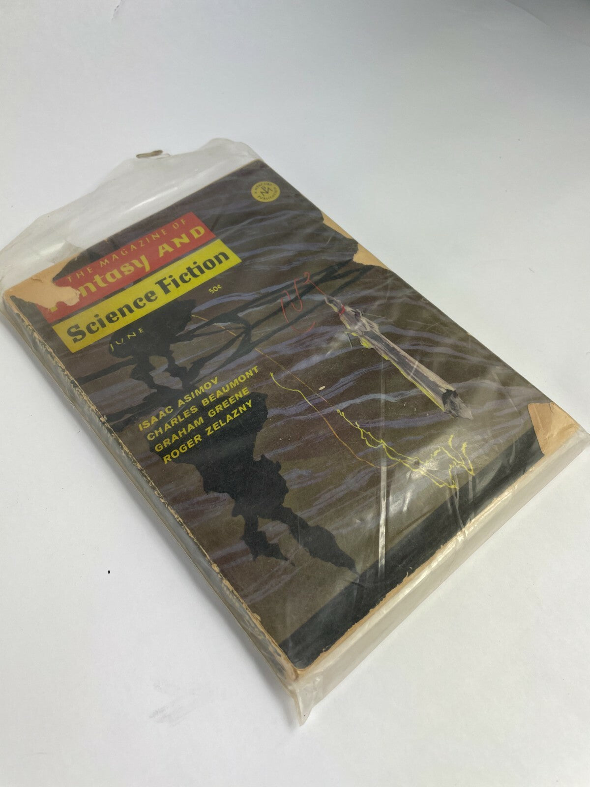 June Fantasy and Science Fiction Isaac Asimony Charles Beaumont Graham Greene