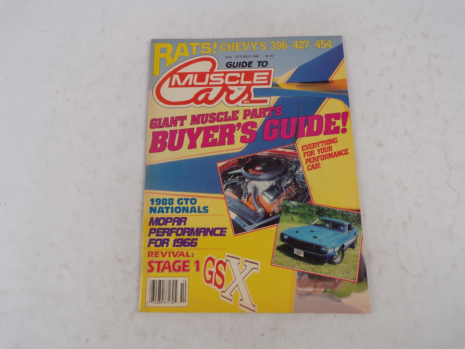 October 1988 Muscle car Giant Muscle Parts Buyer's Guide! Rats! Chevy's 396.427.