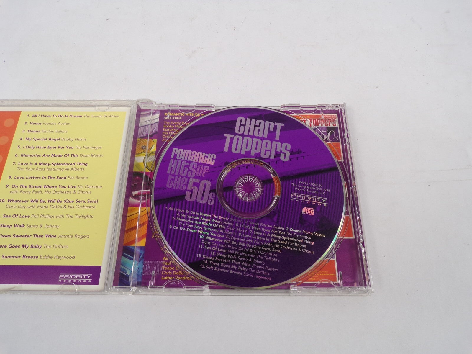Chart Toppers Romantic Hits Of The 50s All I have To Do Is Dream Venus CD#26