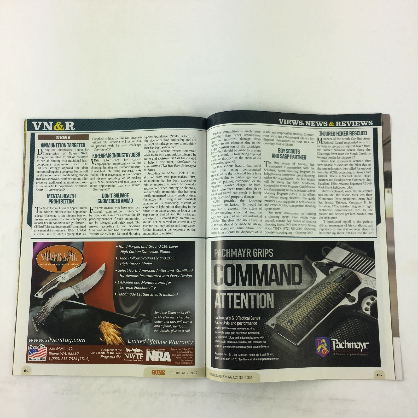 February 2017 Guns Magazine Pocket Parabellum Kimber Micro 9 SIG M400 Predator
