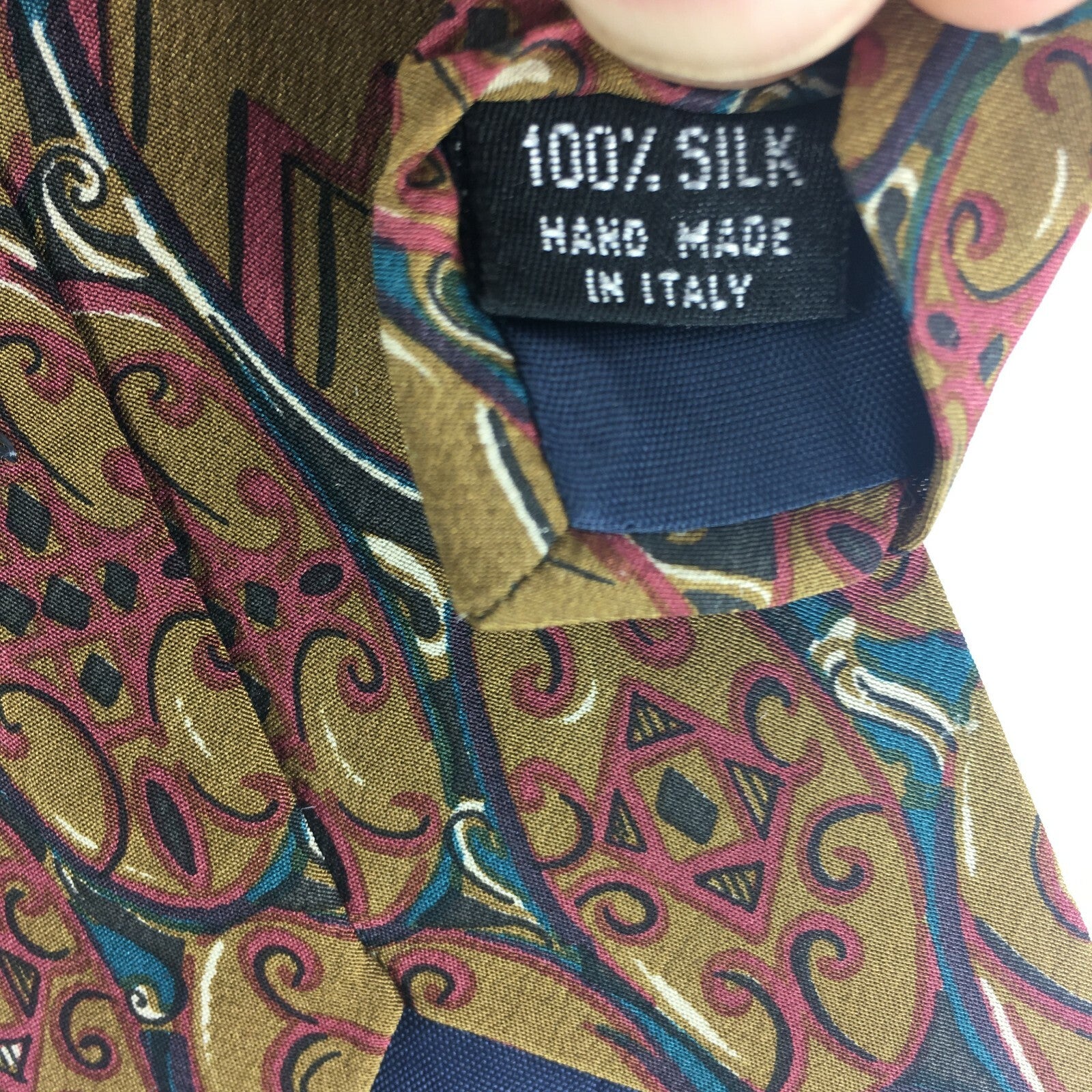 Genuine Secours 100% Silk Handmade Stylish Formal/Casual Tie Multi Coloured
