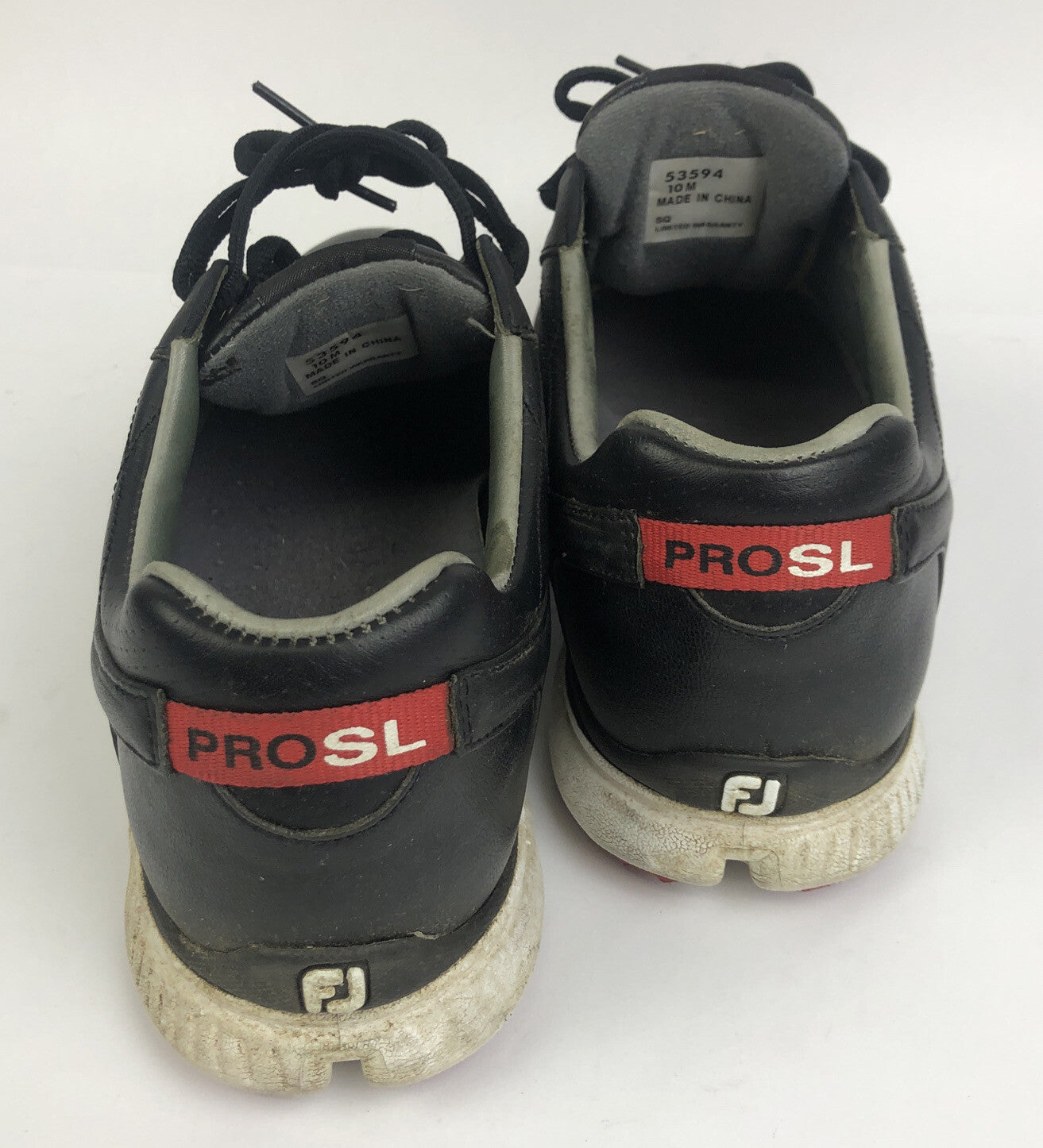 FootJoy Pro SL spikeless black leather golf shoes men size 10M model 53594