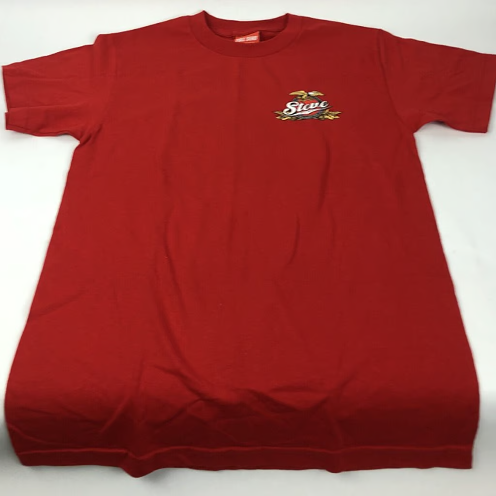 RED Full Send Steve Will Do It " Healthiest Man Alive " T-Shirt Small NWOT