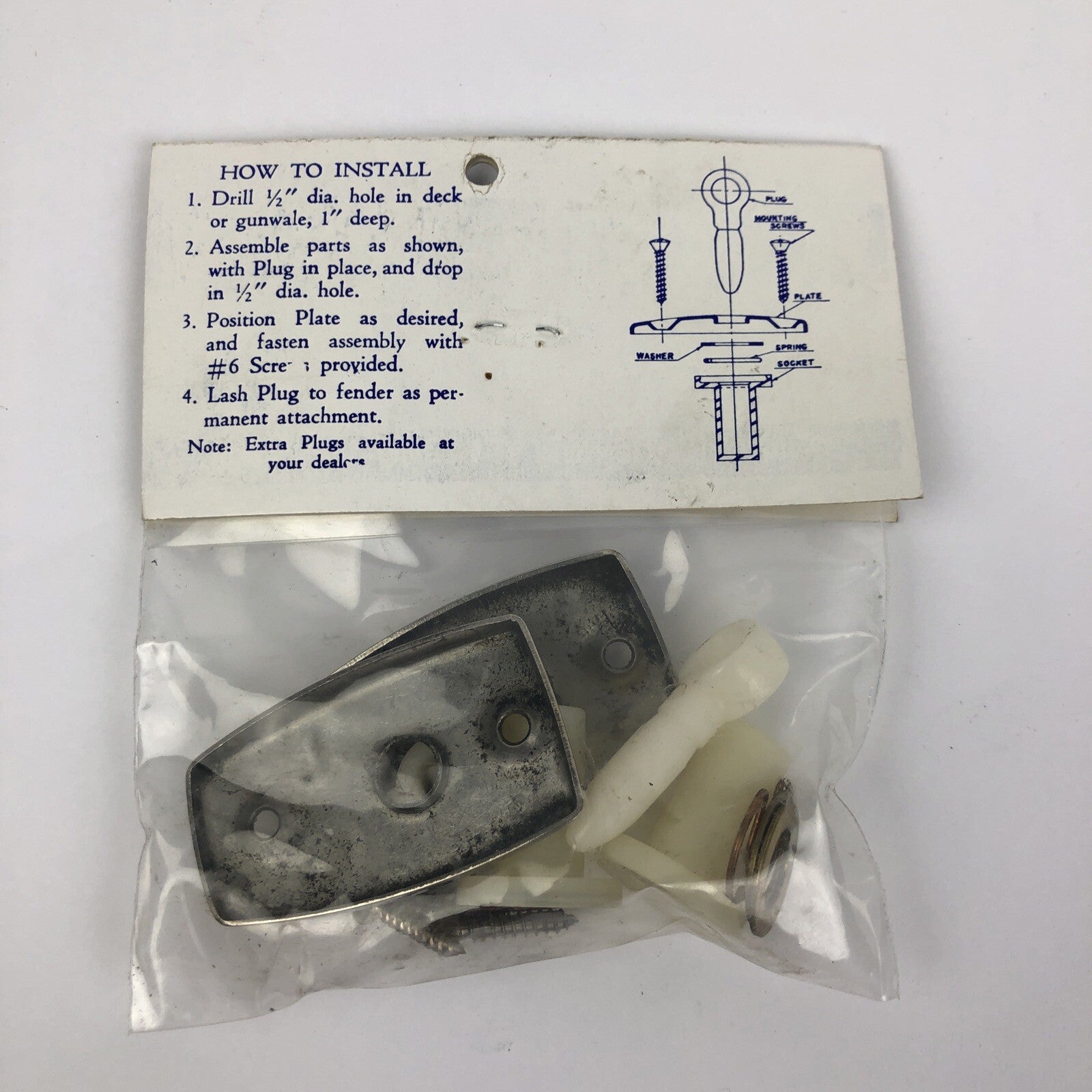 Wilcox-Crittenden CW Marine 2555 Flush Fender Locks with Instructions - One Pair