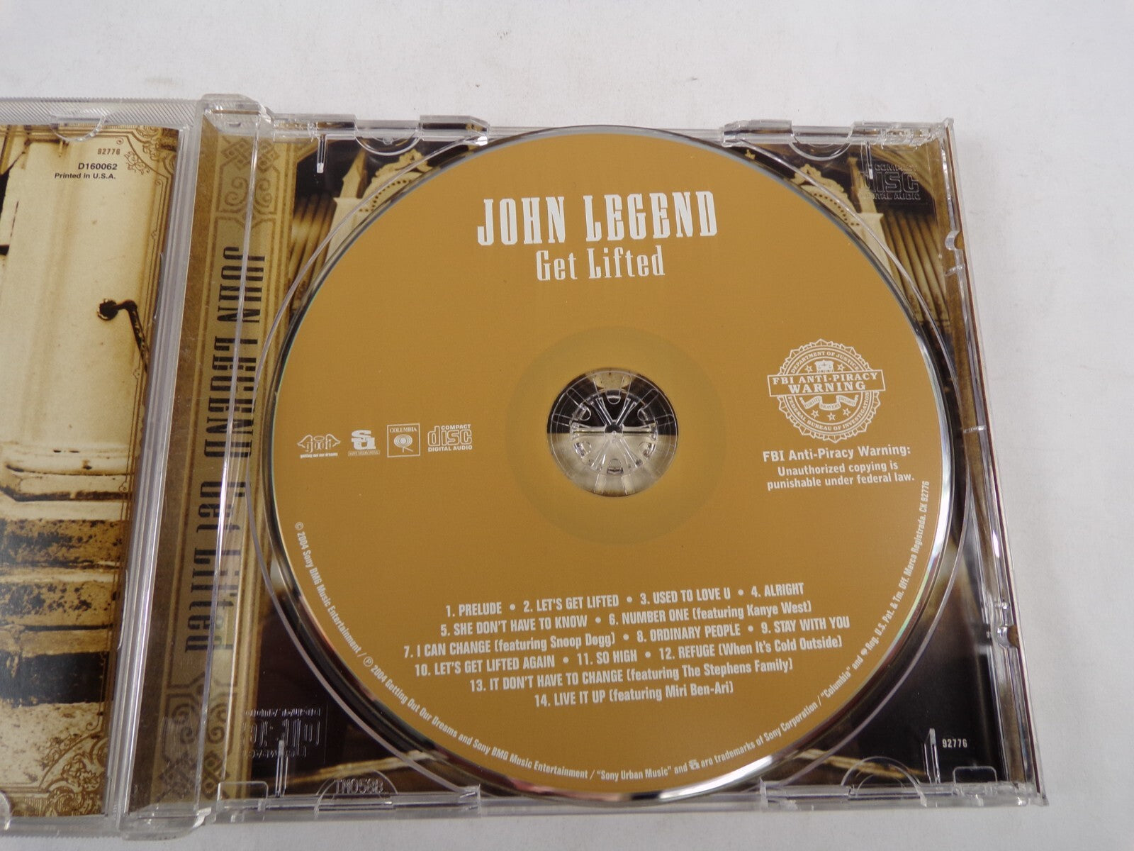 John Legend Get Lifted Prelude Live It Up So High Refuge Alright CD#57