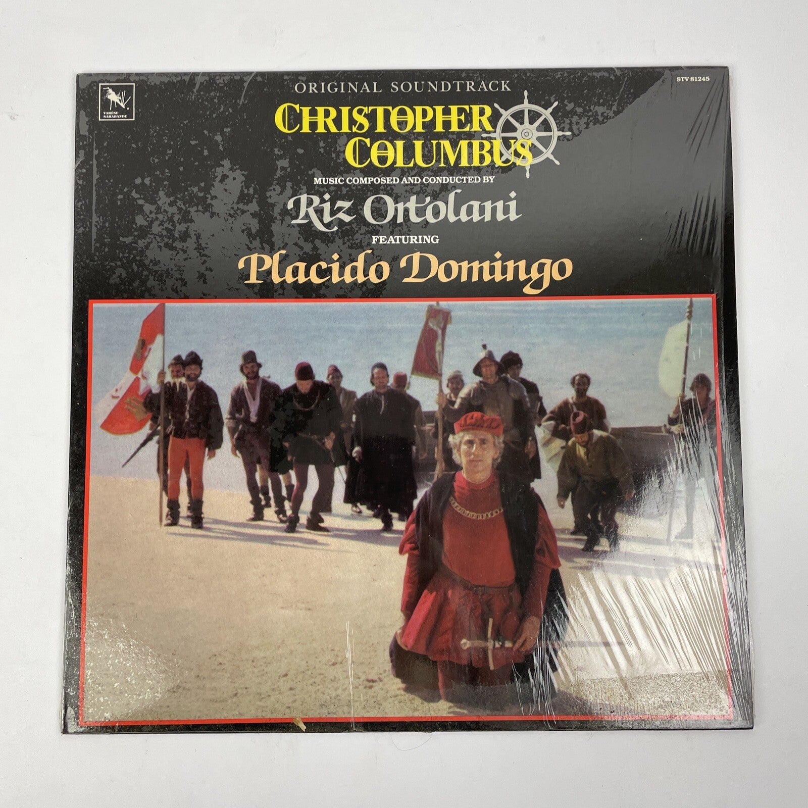 CHRISTOPHER COLUMBUS ORIGINAL SOUNDTRACK 1985 LP RIZ ORTOLANI STV 81245 - VGC