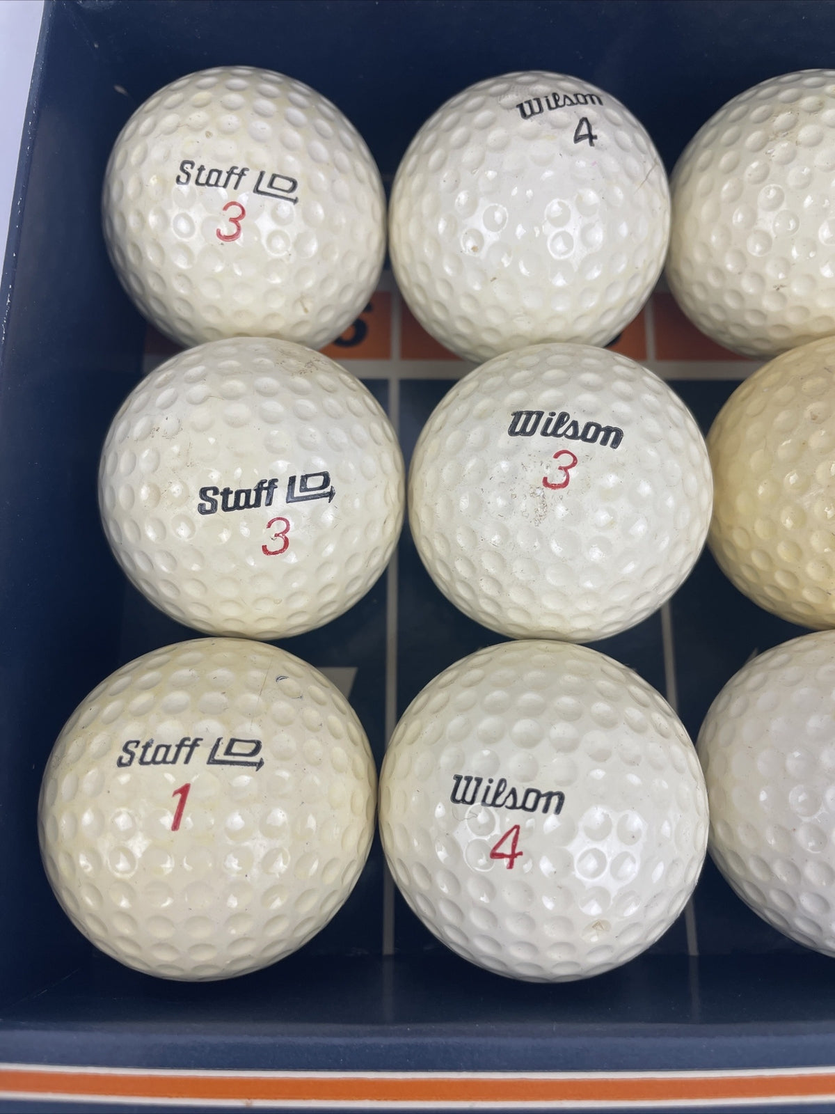 12 OEM Wilson LD 90 long distance golf balls vintage one dozen with original box