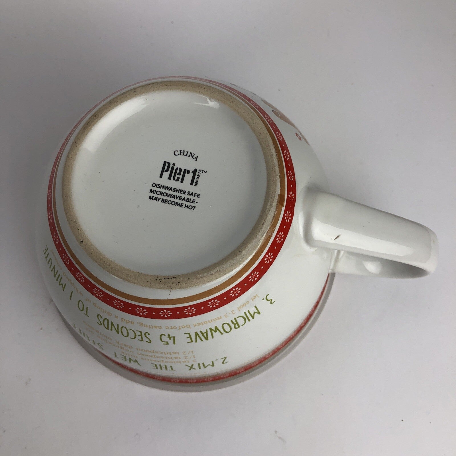 Pier 1 Stoneware 22oz Souper Mug BPA Free W Steam Vent Oven Microwave Dishwasher