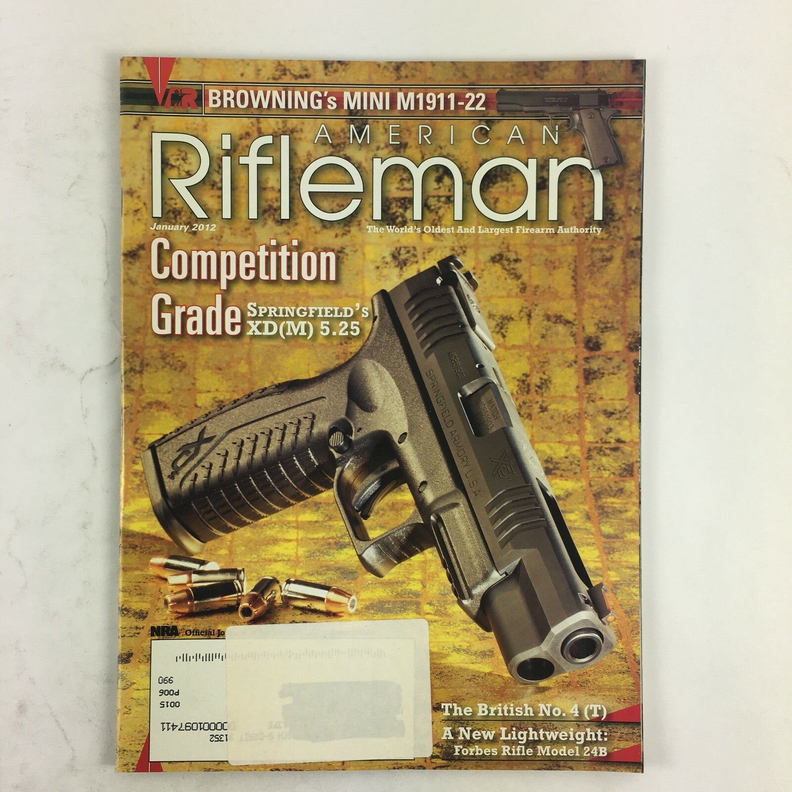 January 2012 American Rifleman Magazine Grade Springfield's XD(m) 5.25 M1911-22