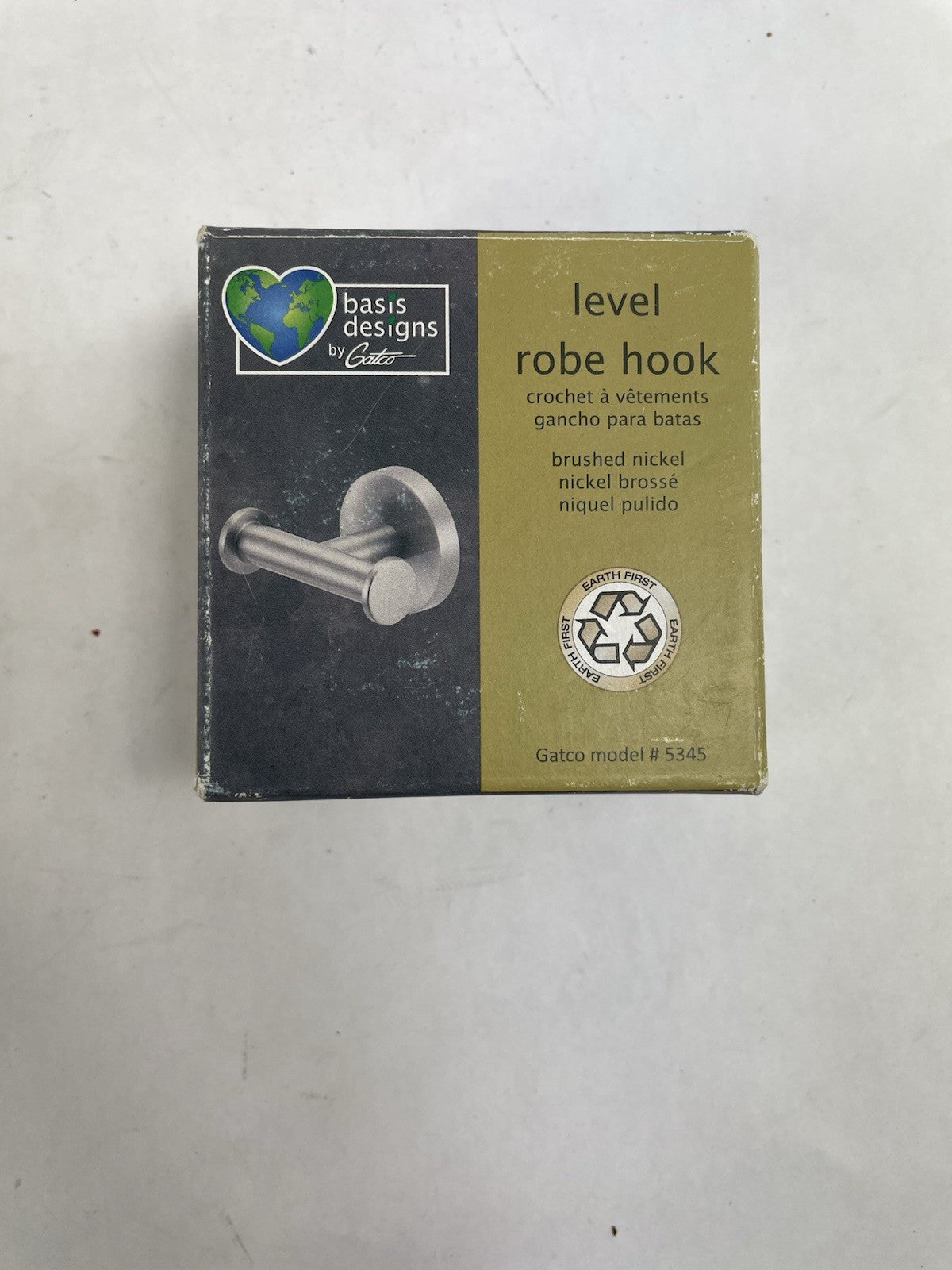 Level Robe Hook in Brushed Nickel