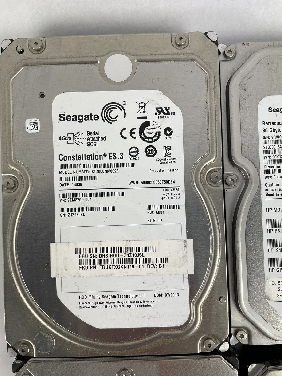 LOT OF 6 - Assorted Seagate Hard Drives - 3.5" HDD - Cheetah - Barracuda