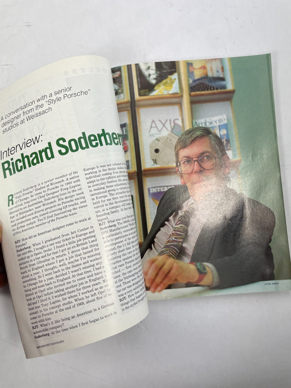 June 1993 Porsche Panorama Magazine Interview Richard Soderberg