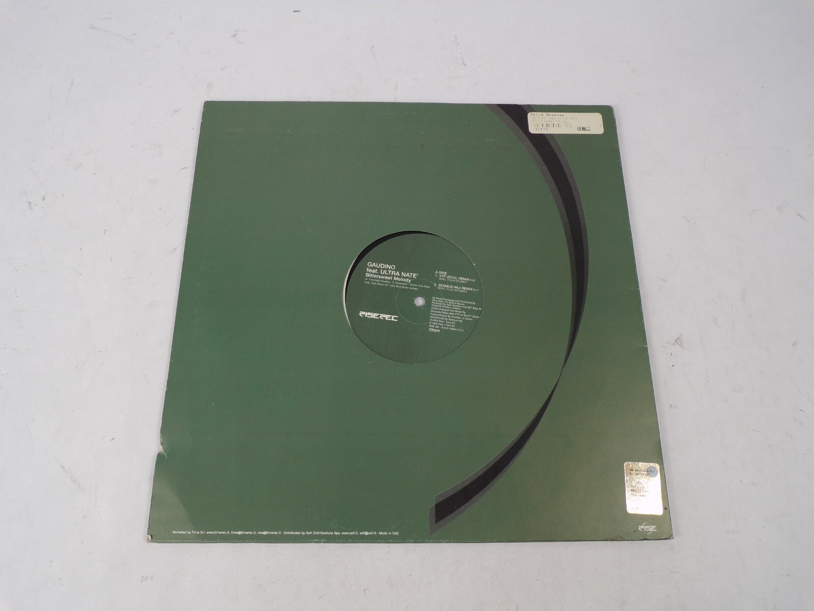 Gaudino feat.Ultra Nate Bittersweet Melody KTF Vocal Remix Vinyl Record