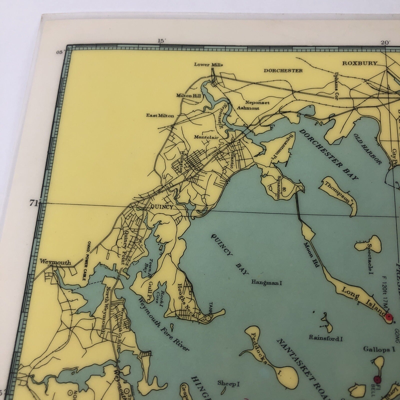 Massachusetts Bay Massachusetts United States Nautical Sonar Chart Map Laminated