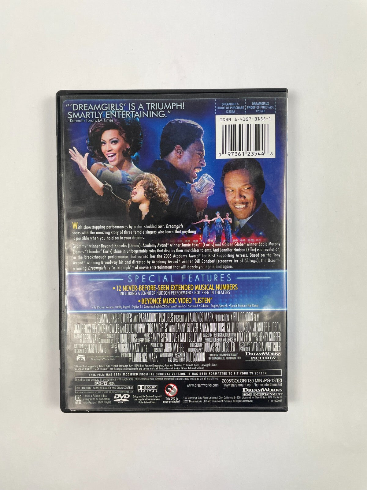 "Dreamgirls Is A Triumph! Smartly Entertaining." Full Screen Jame Foxx DVD Movie