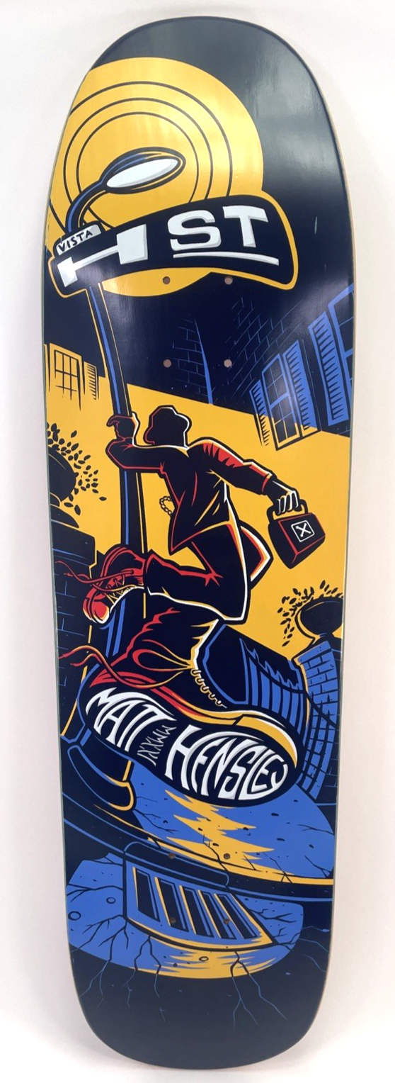 H-STREET Matt Hensley Vista Pole Swinger Skateboard Deck Signed 32.5" x 9"