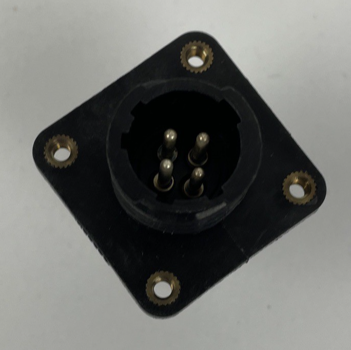 7 x OEM AMP circular plastic connector 796764-1 0610 RCPT MALE 4 POS GOLD SOLDER
