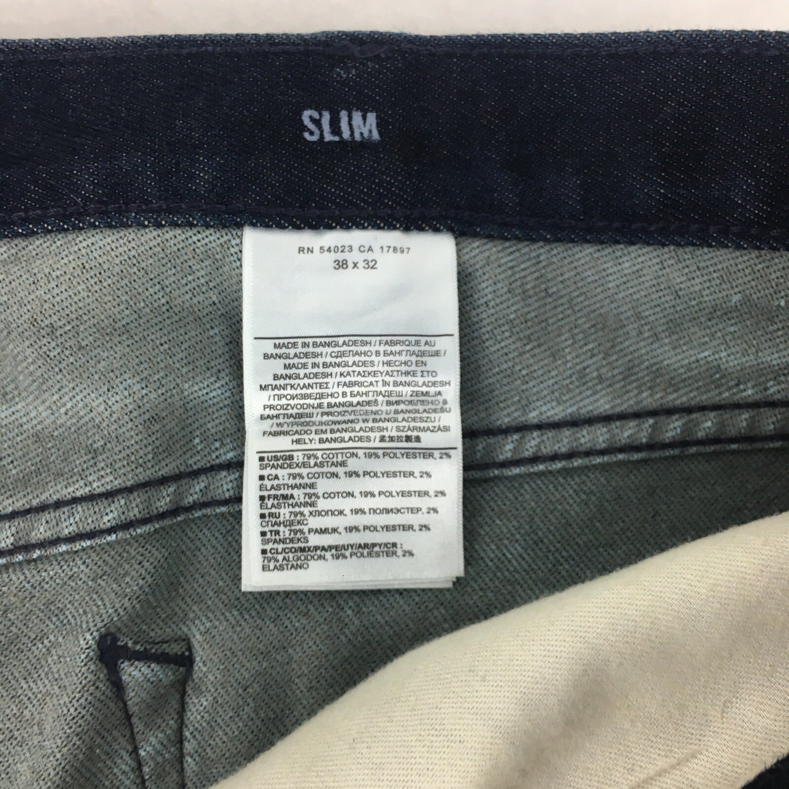 Banana Republic Mens Jeans The Traveler Slim 38x32 Blue Wash