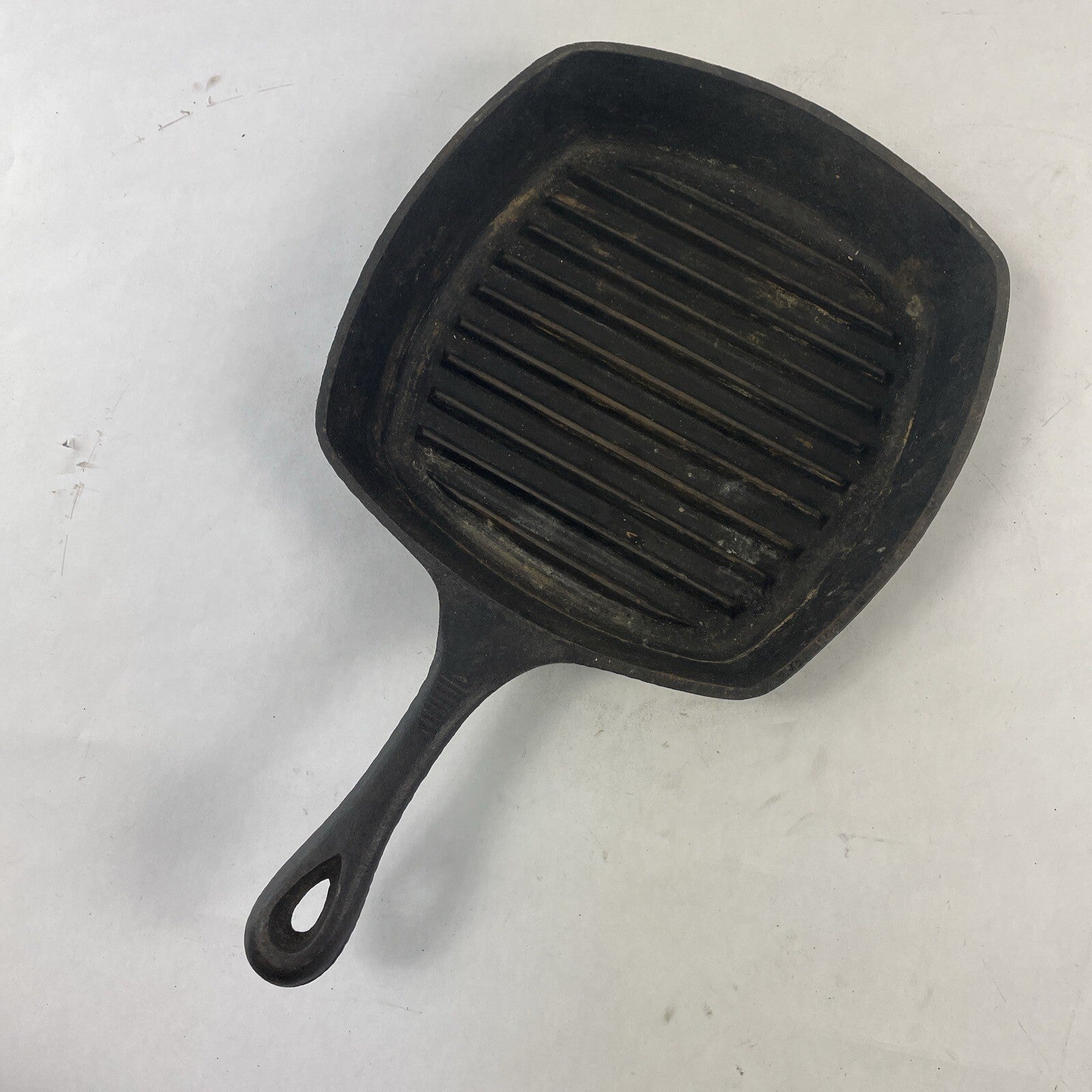 Emeril Lagasse Cast Iron 10" Square Skillet Grill Pan with Ribs - LOOK