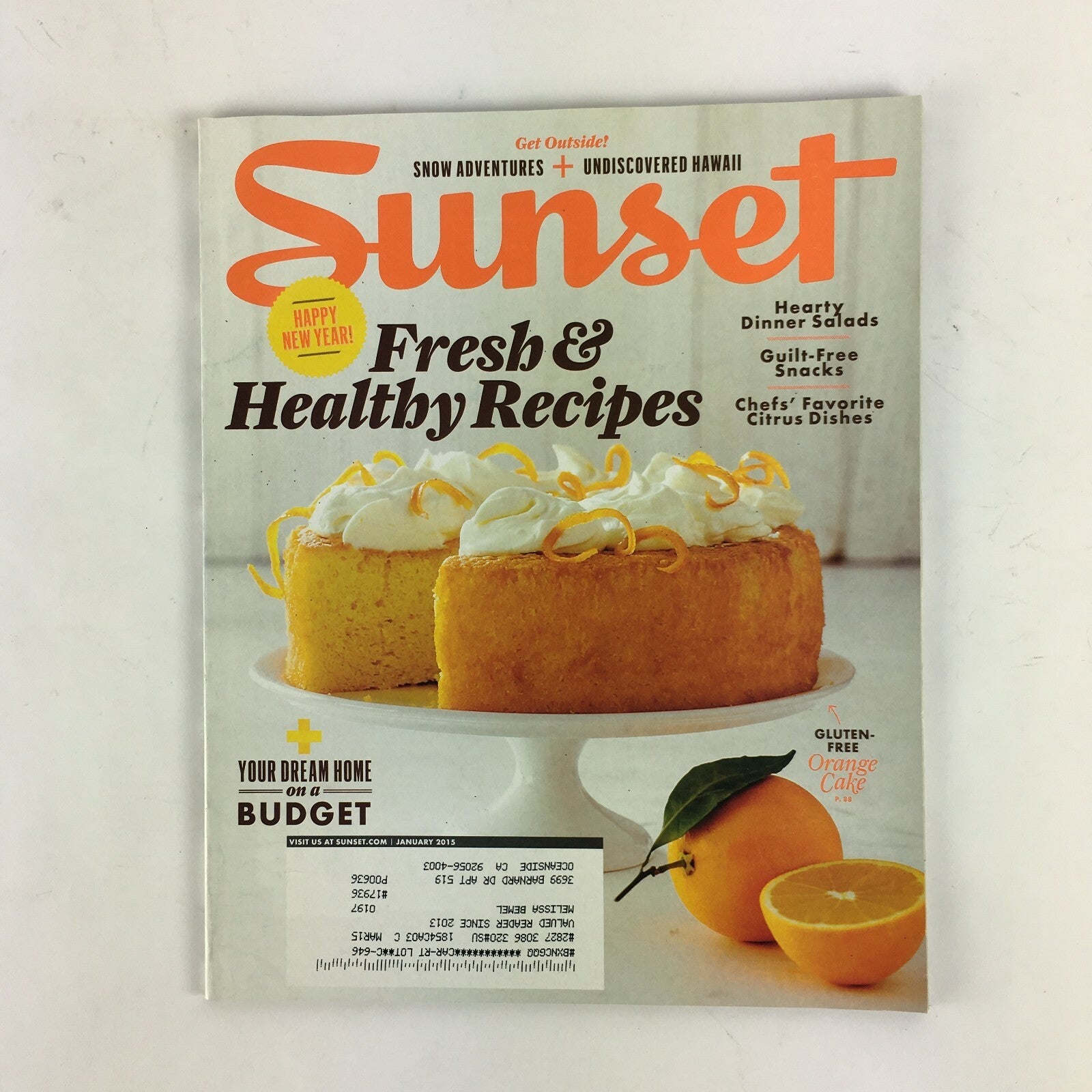 January 2015 Sunset Magazine Fresh Healthy Recipes Hearty Dinner Salads