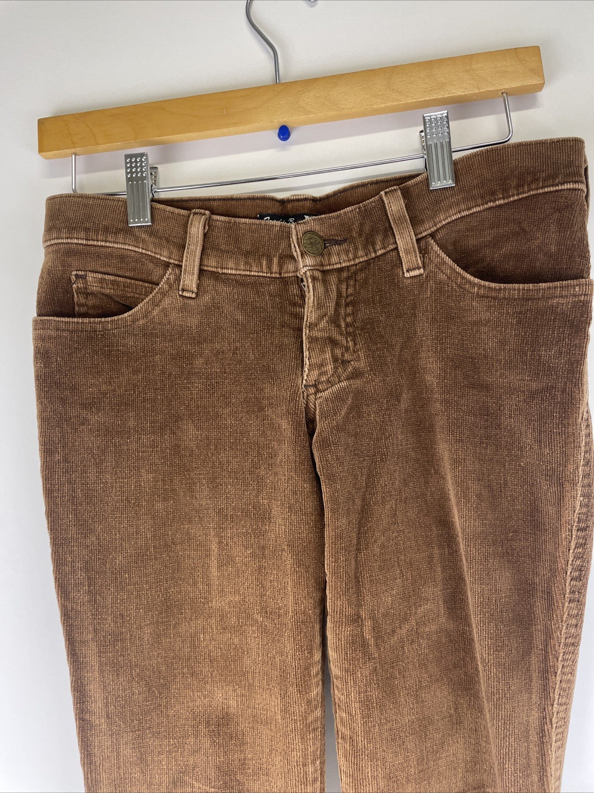 Y2K FRANKIE B Corduroy Boot Cut Flares, Vintage Low Rise Pants Jeans Sz SMALL