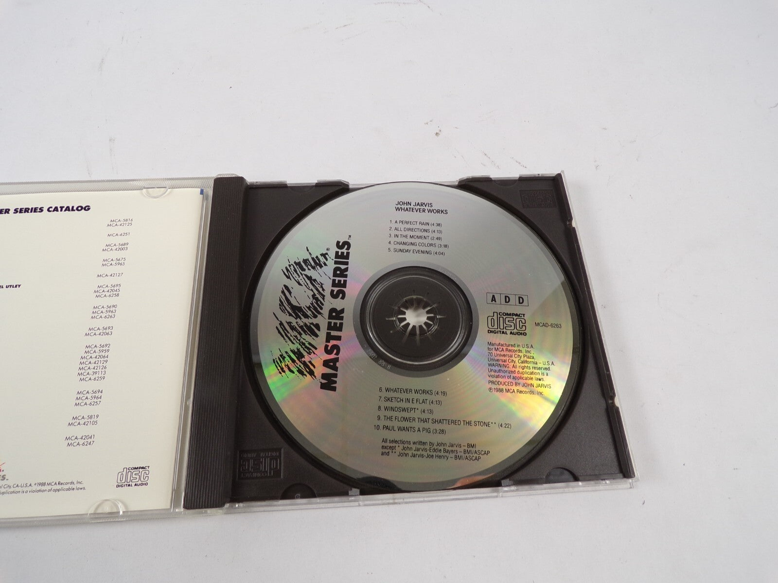 John Jarvis Whatever Works A Perfect Rain CD#61