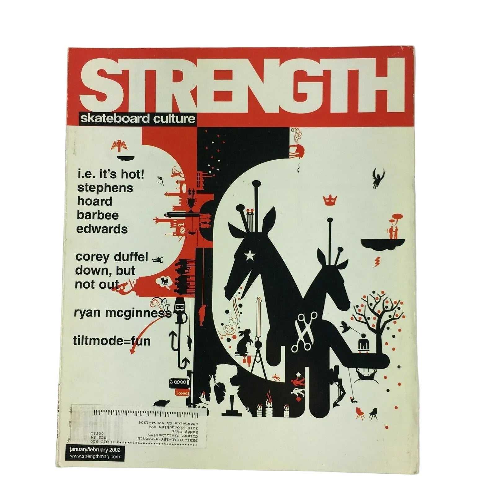February 2002 Strength Skateboard Magazine Tiltmode=Fun Ryan Mcginness