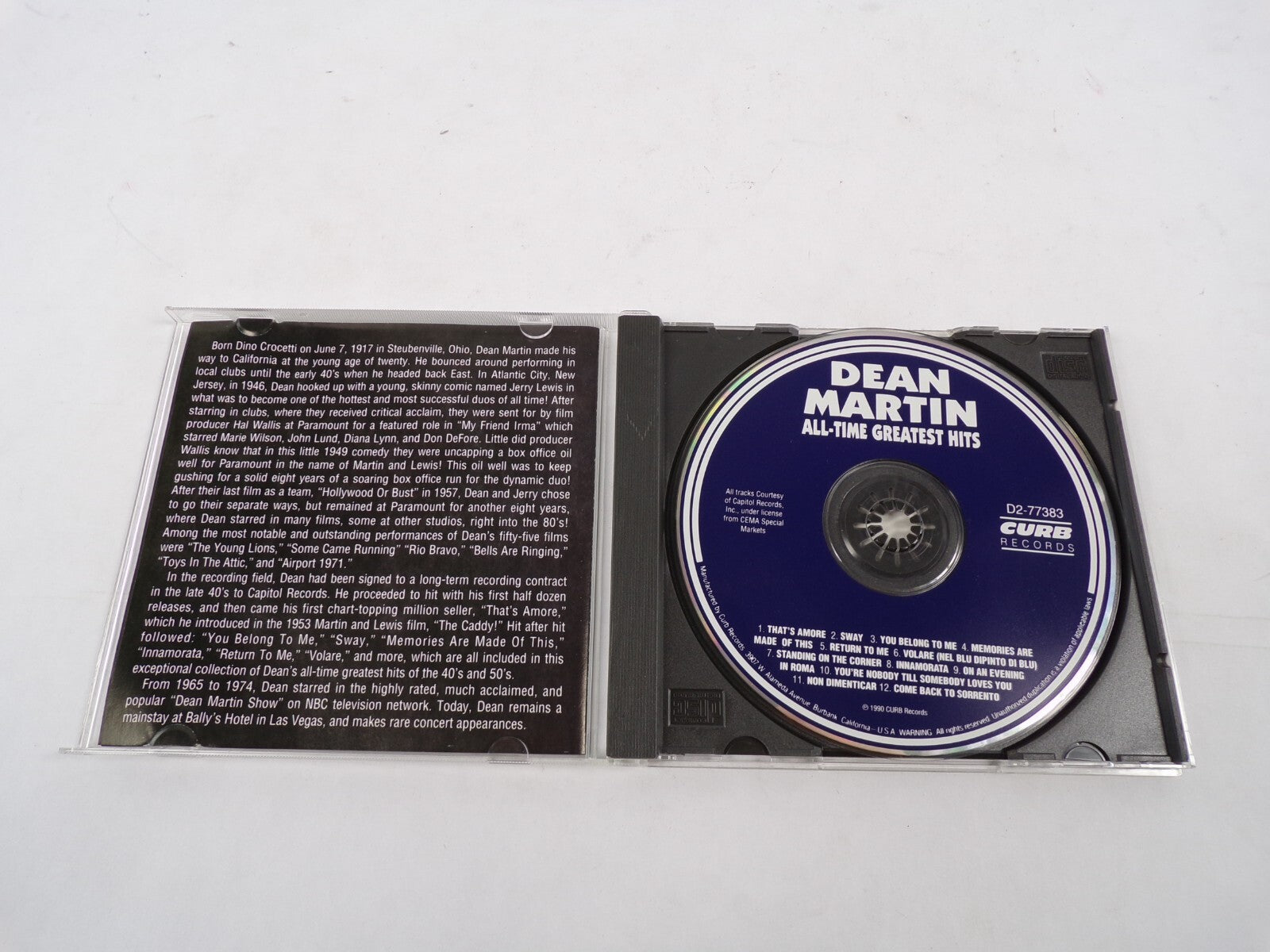 Dean Martin All Time Greatest Hits Thats Amore Sway You Belong To Me ReturnCD#30
