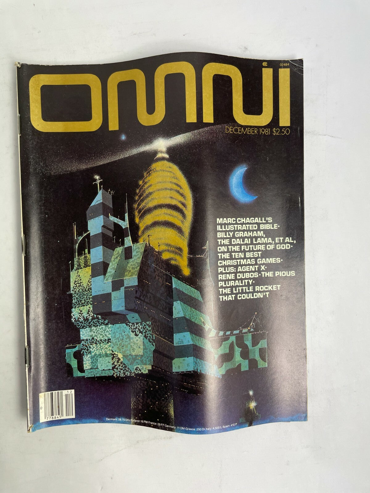 December 1981 Omni Magazine Billy Graham Illustrated Bible Christmas Games Agent