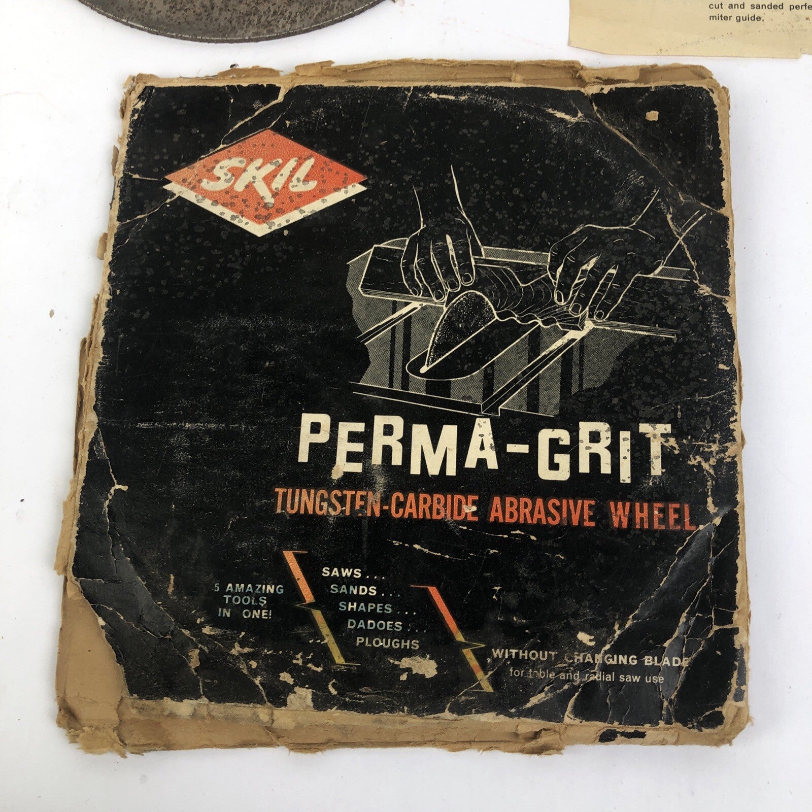 VINTAGE SKIL PERMA-GRIT Tungsten Carbide ABRASIVE WHEEL MODEL # 18720 - RARE
