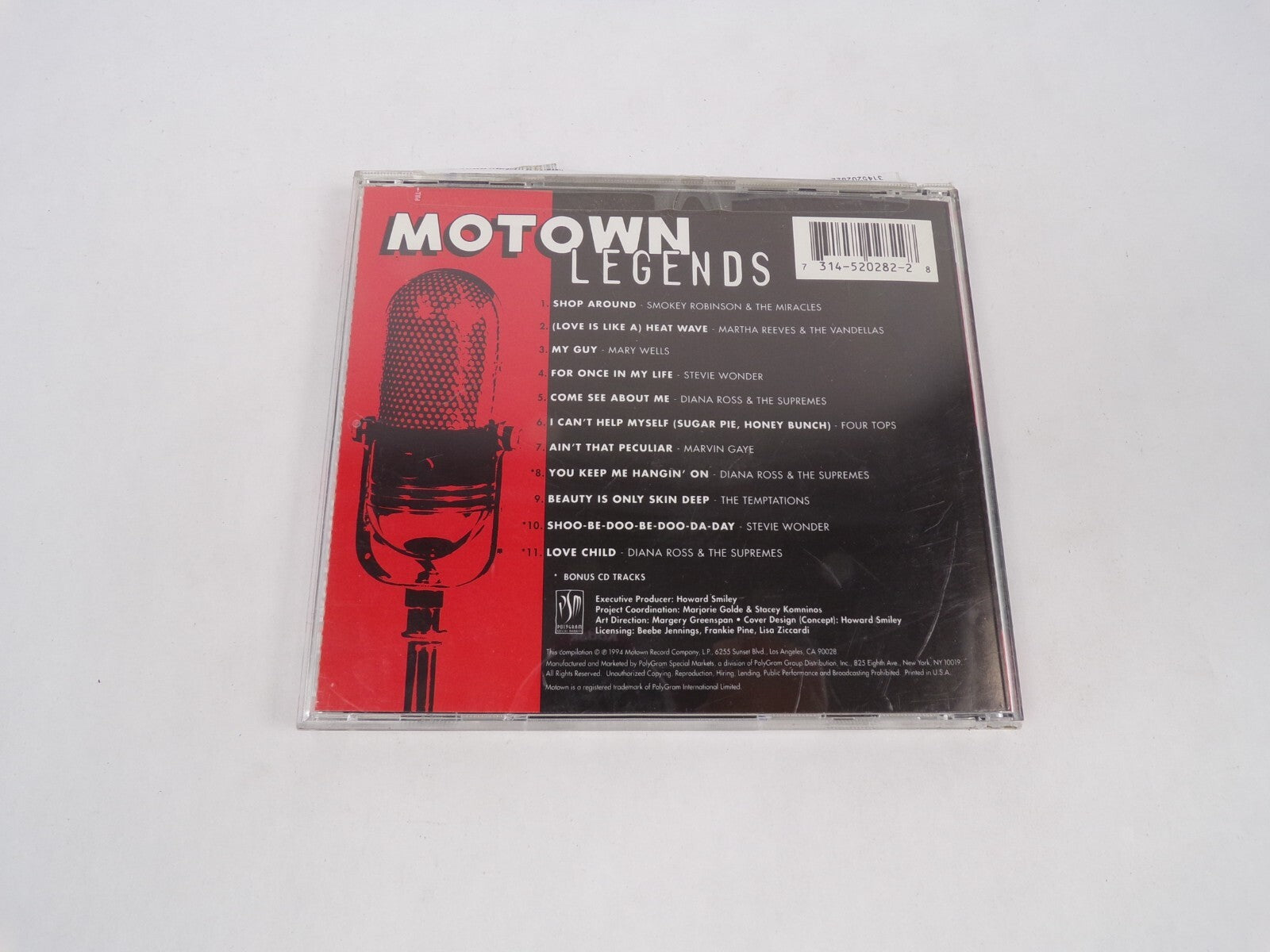 Motown Legends Shop Around Heat Wave My Guy For Once In My Life Come See CD#63