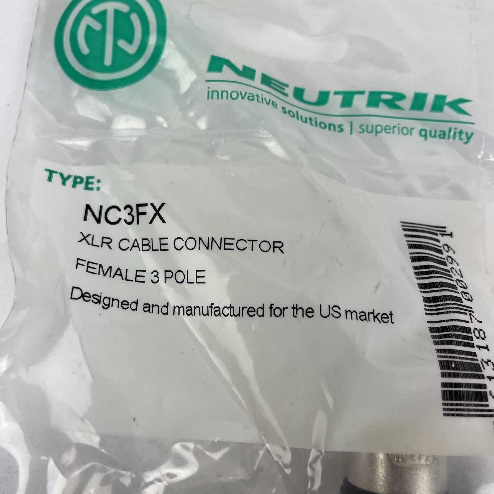 OEM Neutrik NC3FX 3 Pin Female XLR Mic Connector - Brand New * Sealed