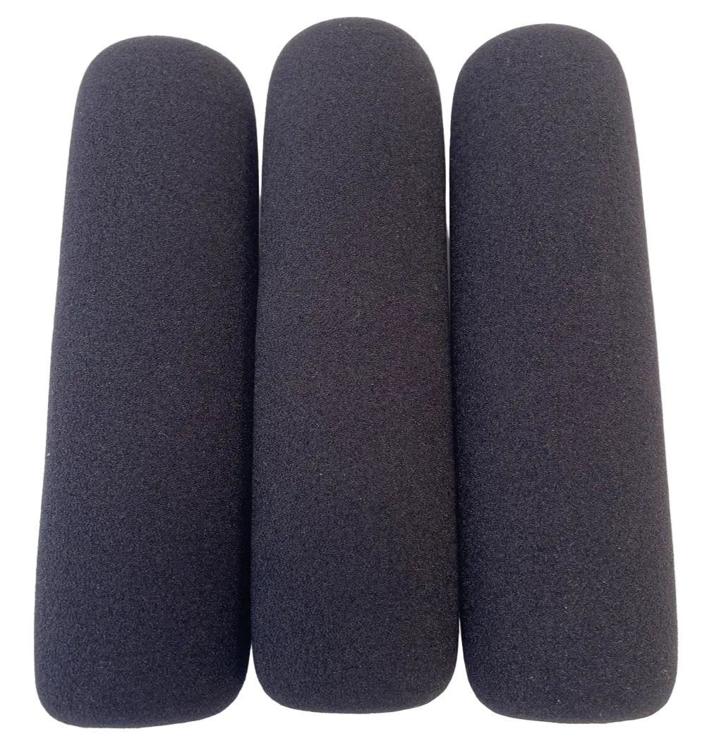 3 x 7-inch (18cm) shotgun microphone foam sleeve designed for a 19mm–22mm barrel