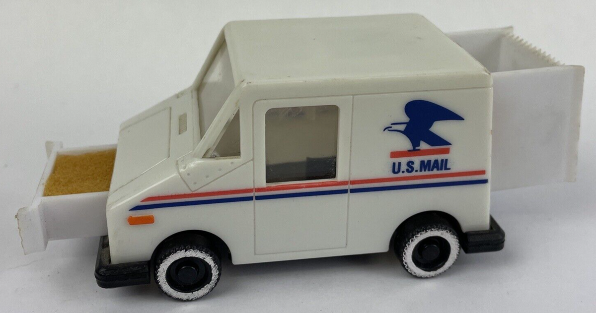Vintage U.S. Mail Truck Eagle Logo on Side w Compartments Plastic Collectible *