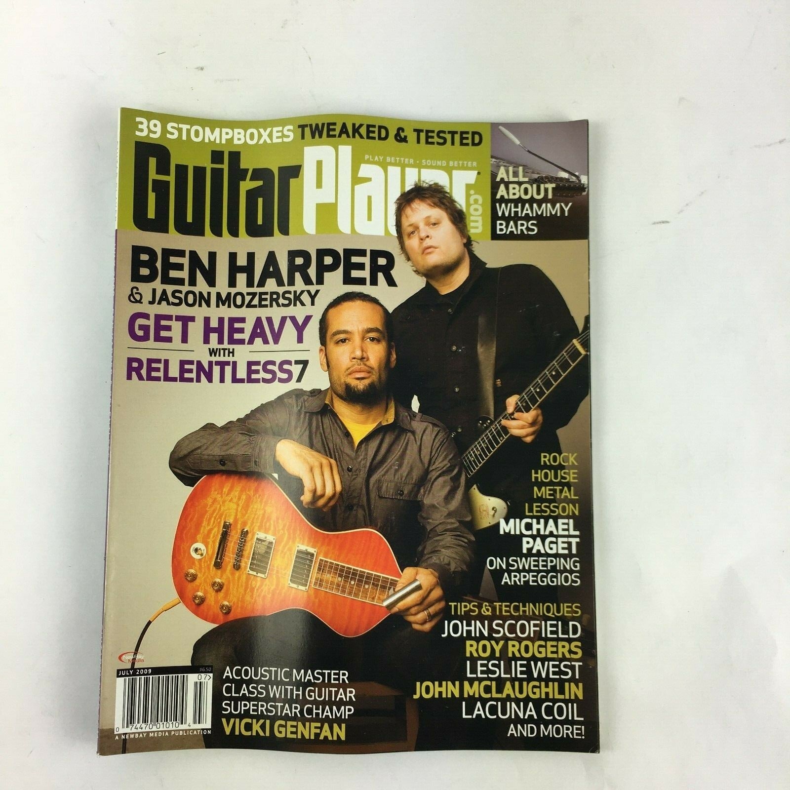 July 2009 Guitar Player Magazine Ben Harper Jason Mozersky Michael Paget John