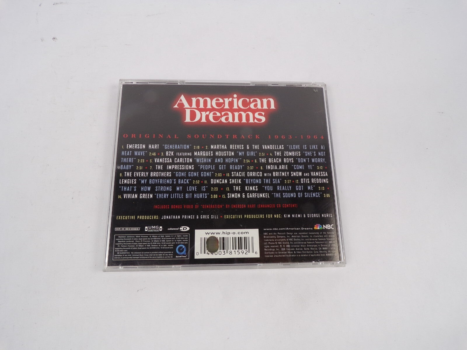 American Dreams Original Soundtrack Emerson Hat "Generation" Martha Reeves CD#67