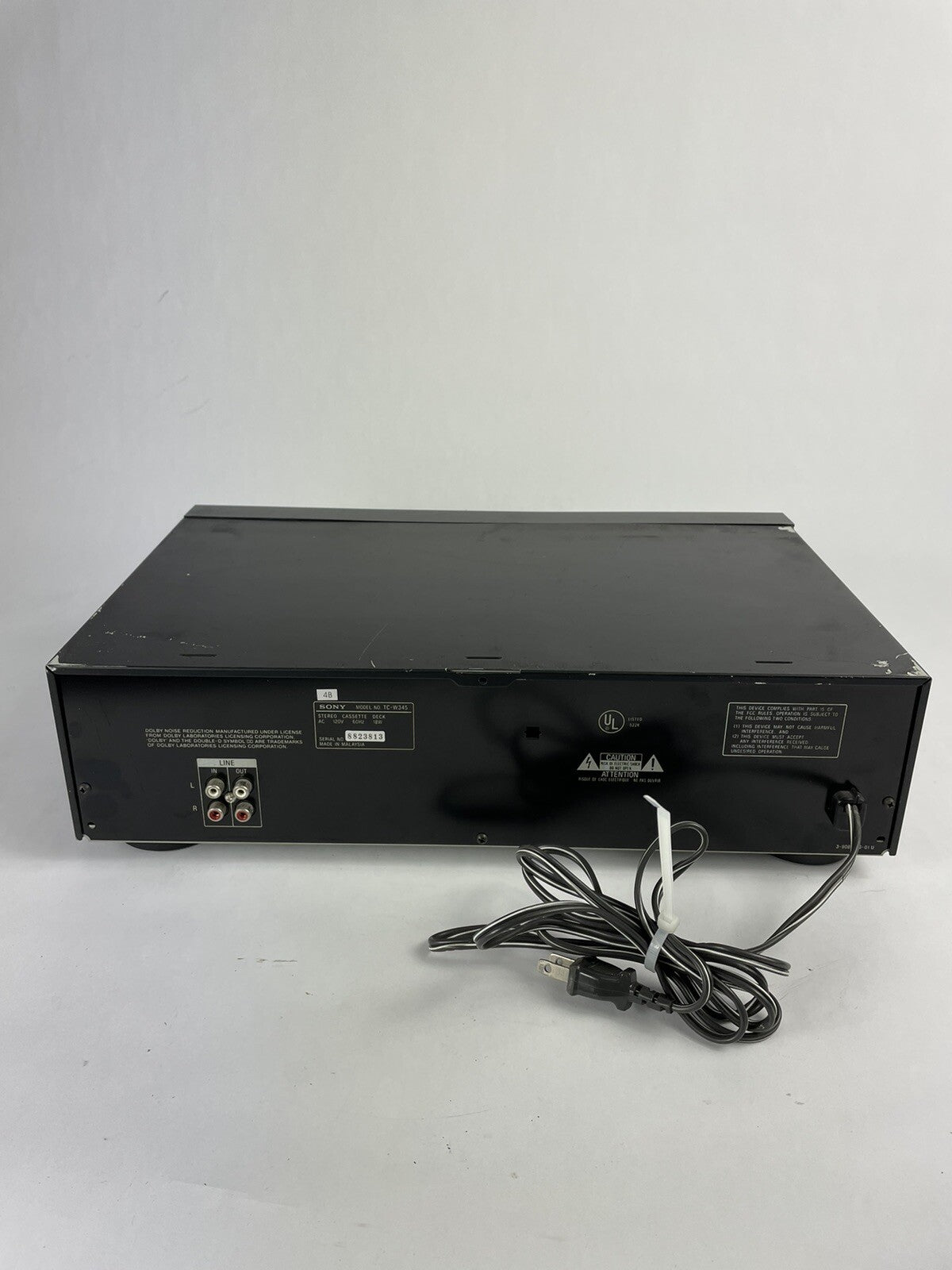 Sony Cassette Deck TC-W345 - For Parts or Repair Pls Read Description