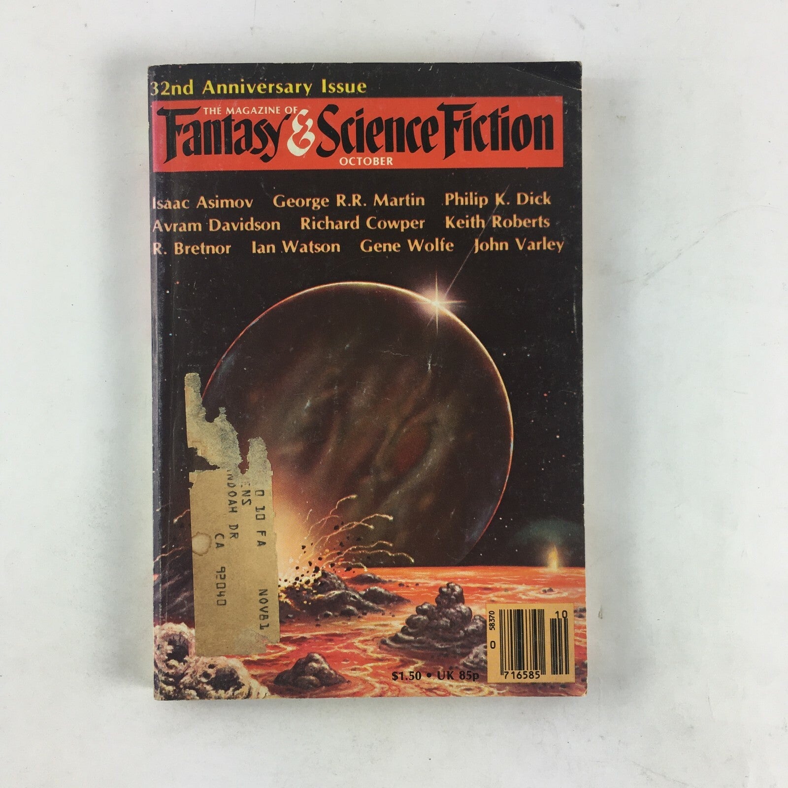 October Fantasy & Science Fiction Magazine George R.R.Martin Philip K.Dick Keith
