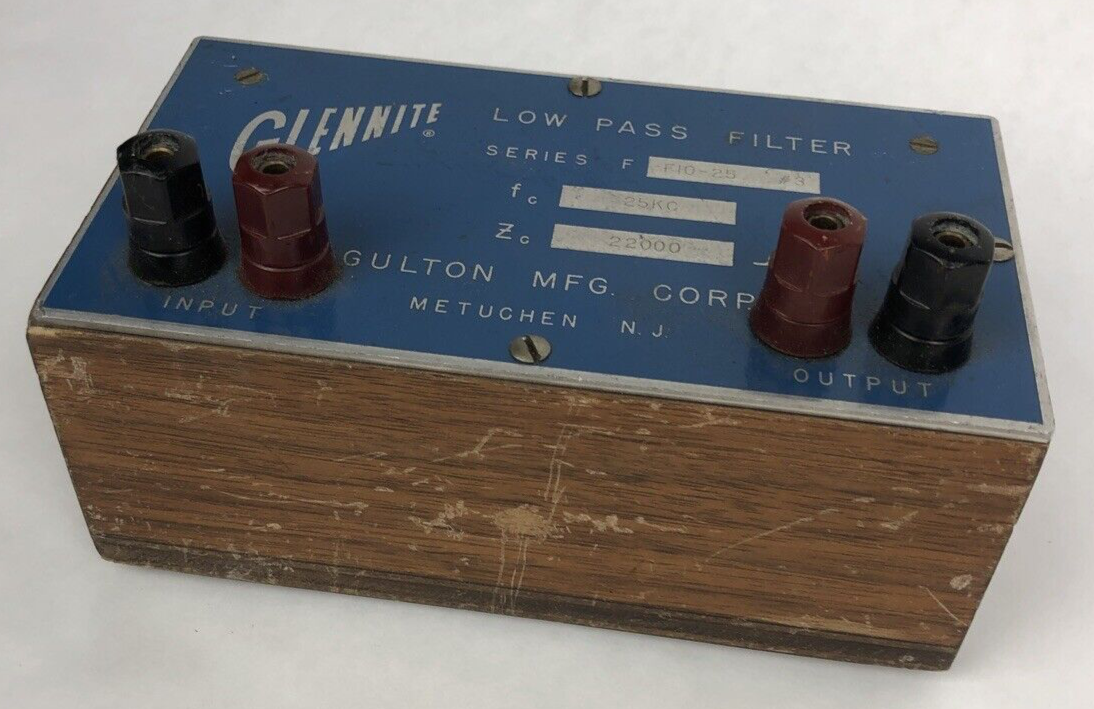 Glennite Low Pass Filter Series F 10-25 #3 25KC Gulton MFG. Corporation
