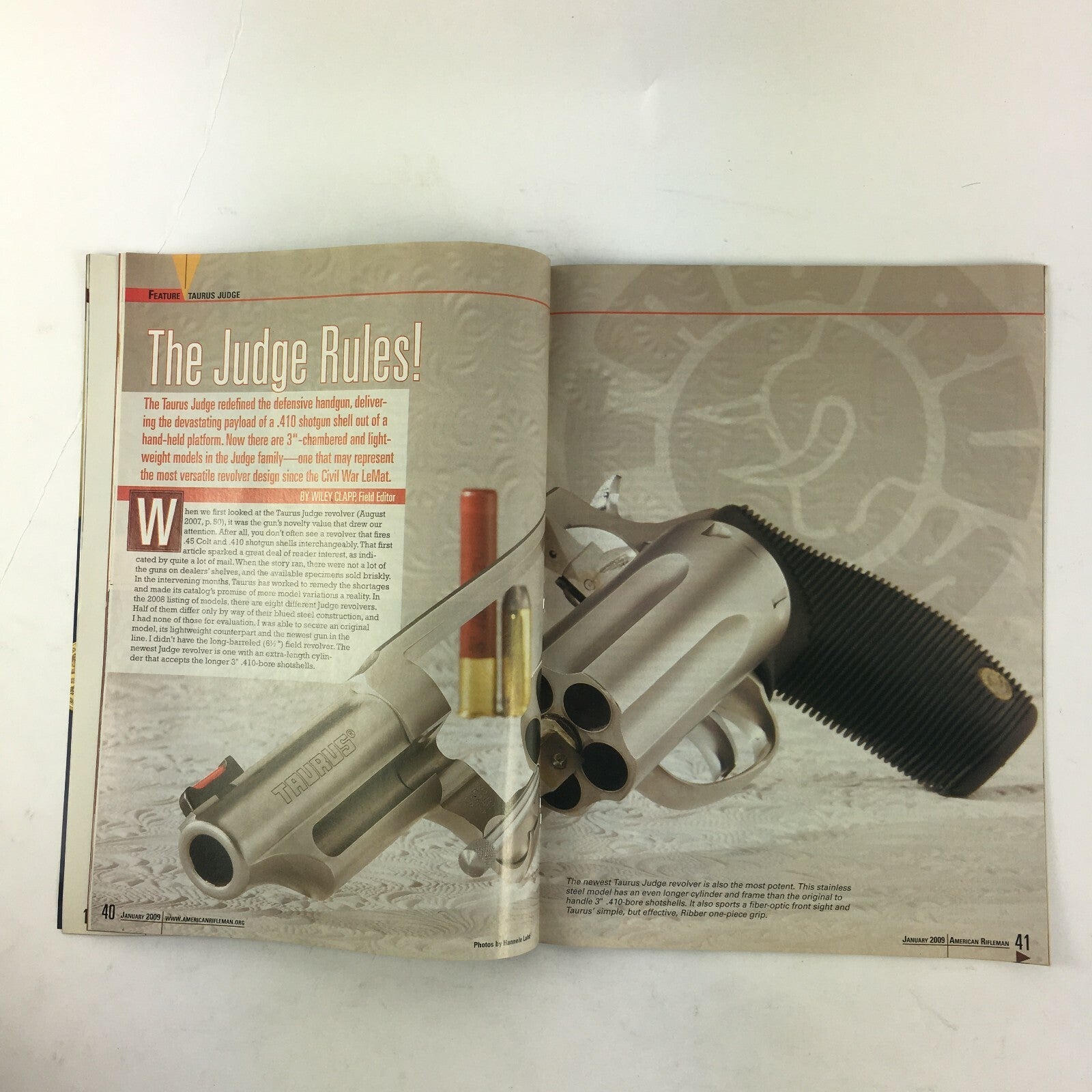 January 2009 American Rifleman Magazine The Judge Rules Taurus Remington's