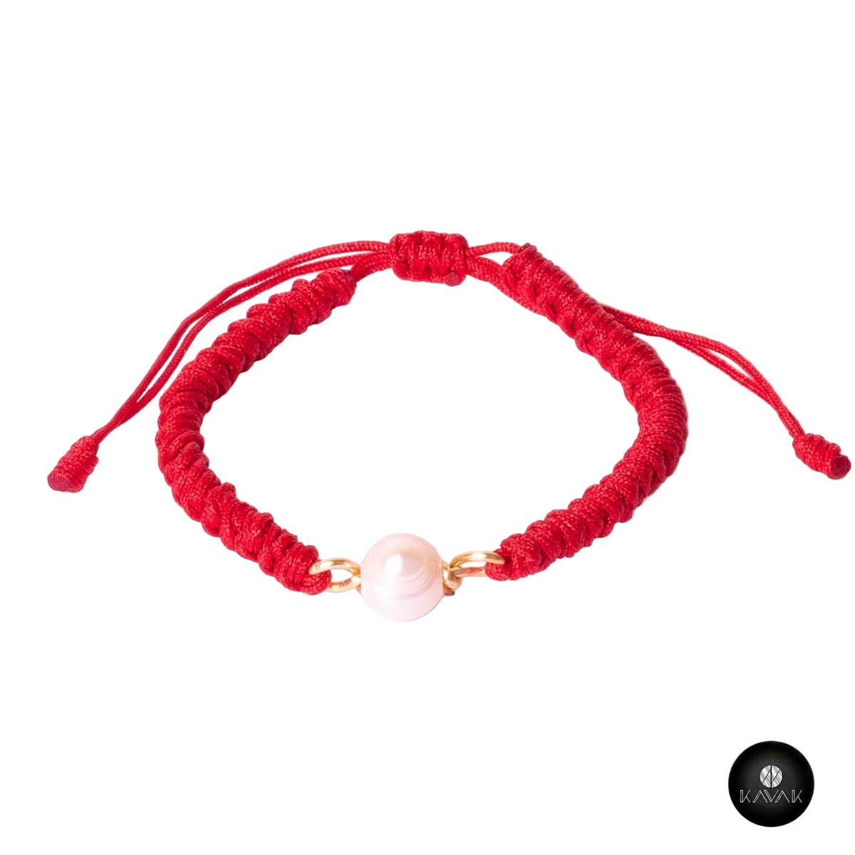 Kavak handmade cultured pearl adjustable women's bracelet