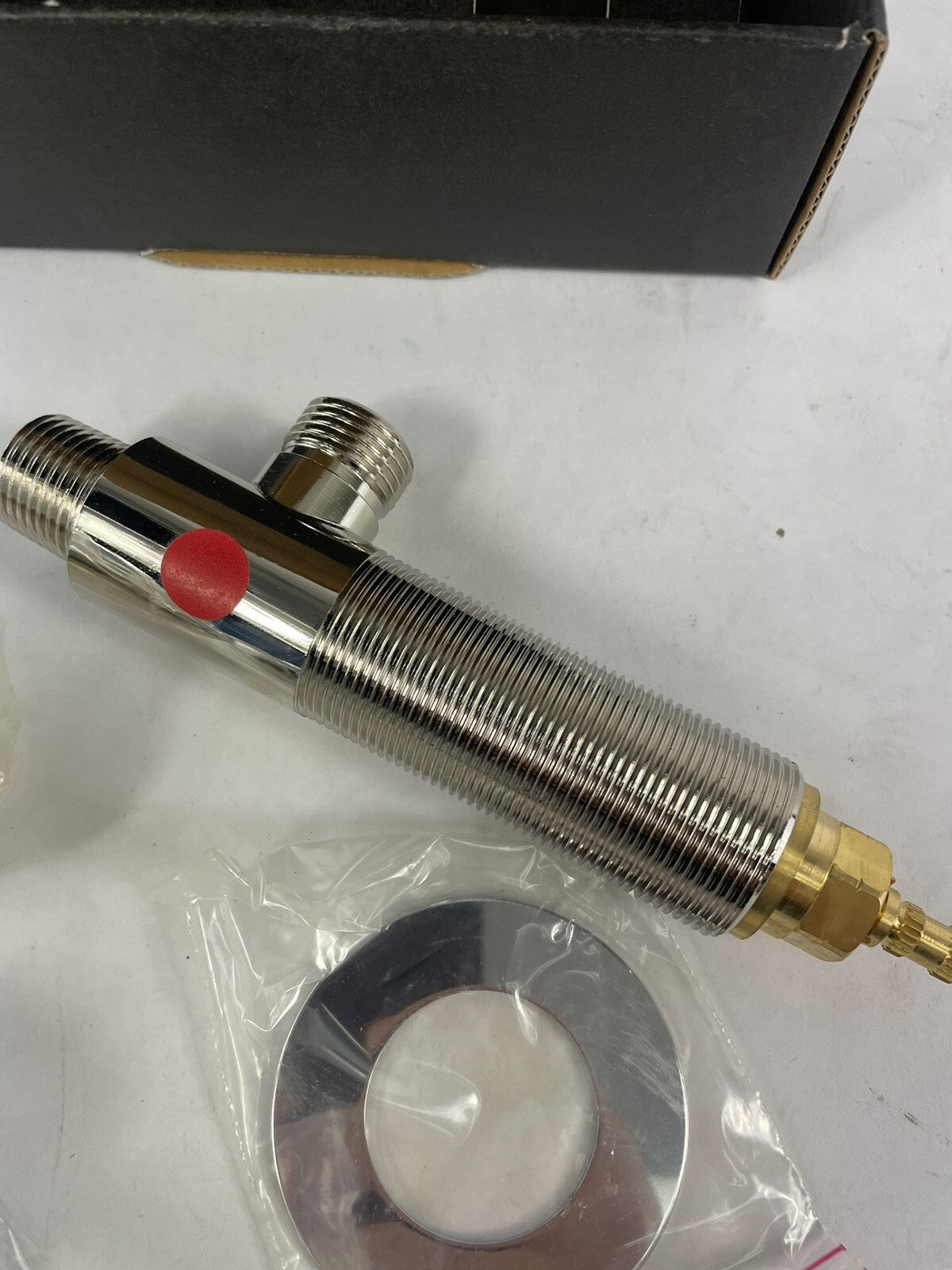 Vola Stop Valve S50DH Stop Valve, Standard 25 mm, Anti-Clockwise polished chrome