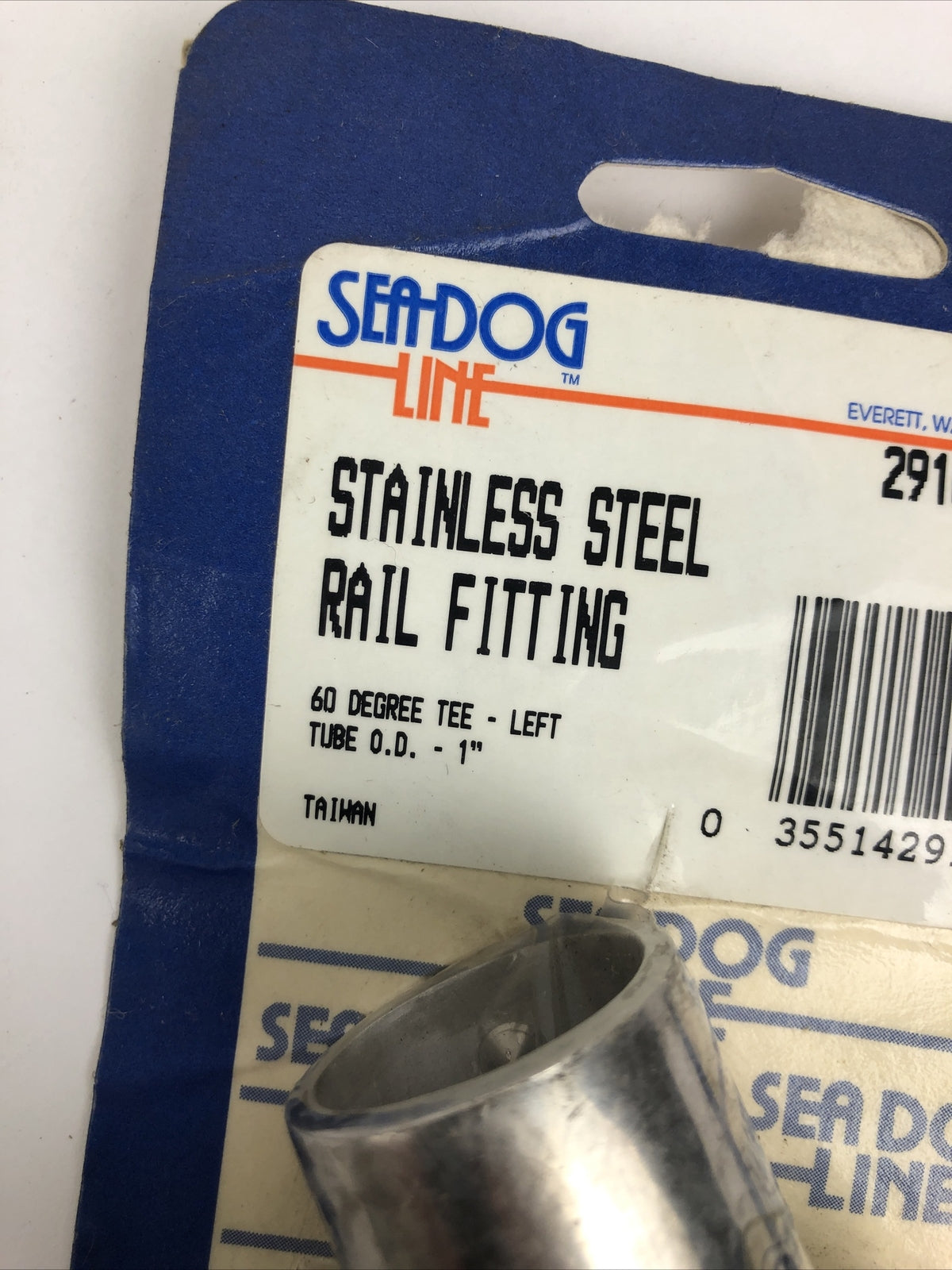 Sea Dog 291601-1 Stainless Steel 60° Degree Left 3 Way O.D. 1" Rail Tee Fitting
