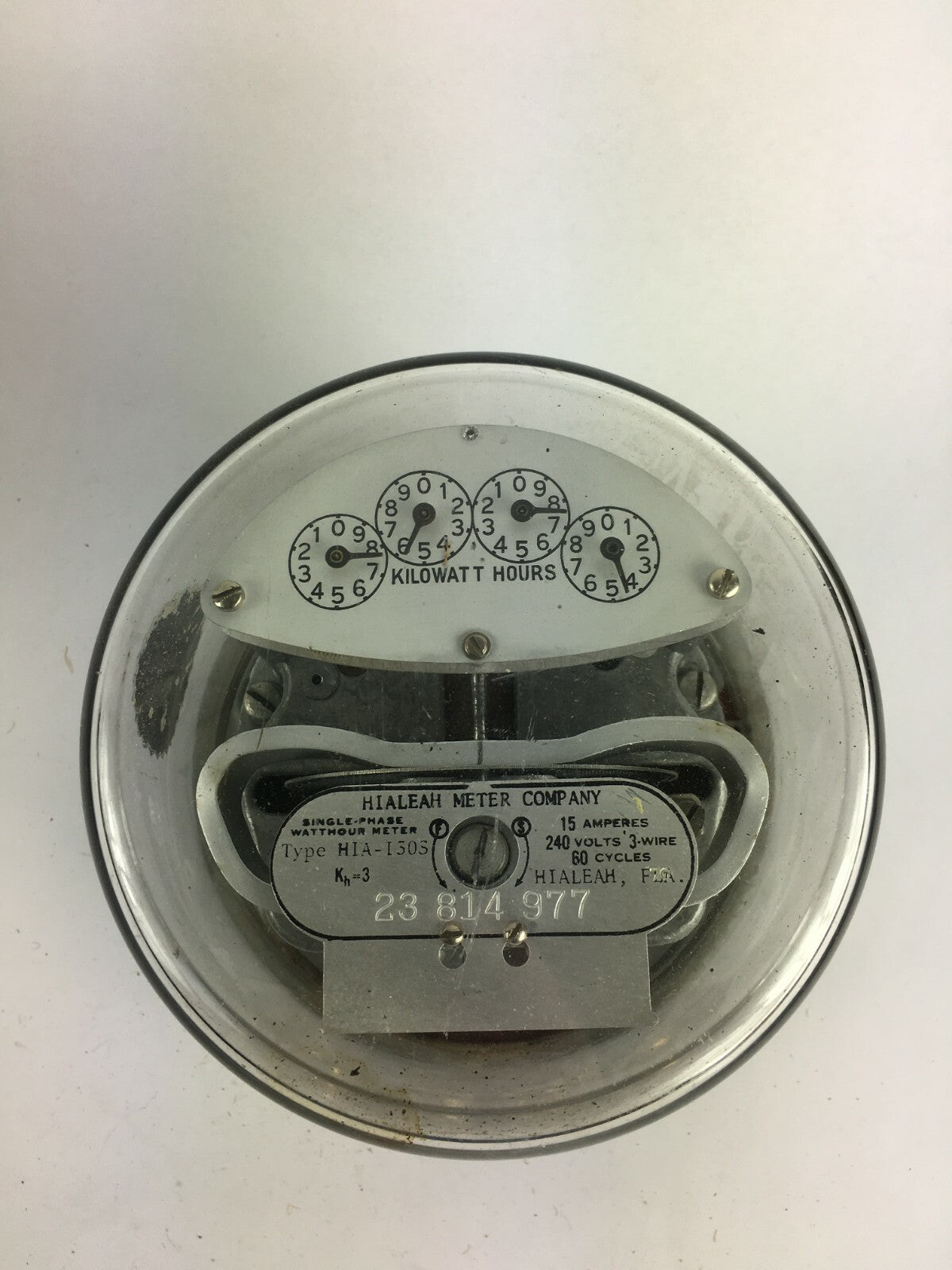 Hialeah Kilowatt Hours Single-Stator Watt Hour Meter Type HIA-I30S 240v 3w