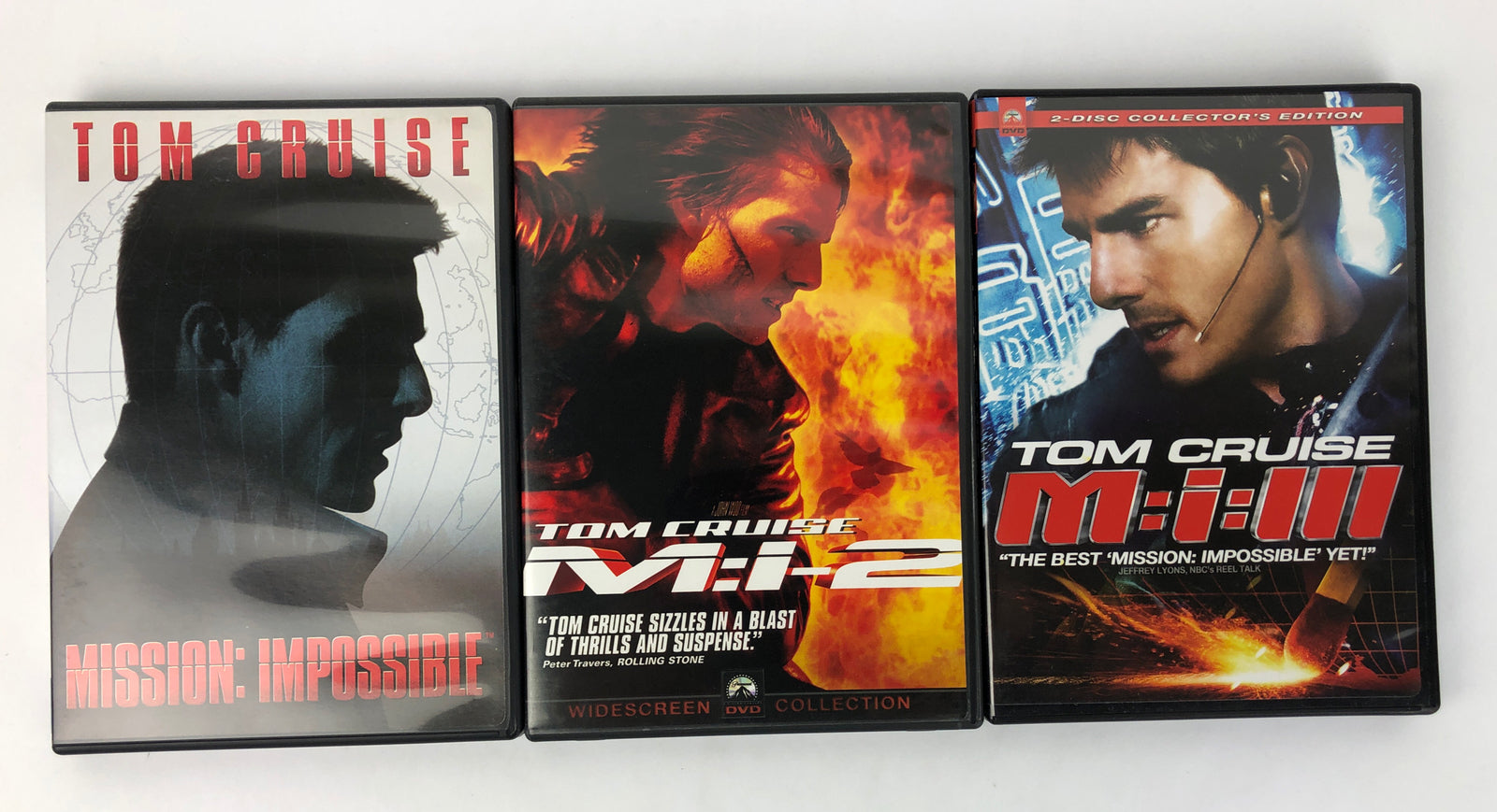 Mission:Impossible,1. 2, 3, Tom Cruise DVD 3 Movie Mint Discs Guaranteed