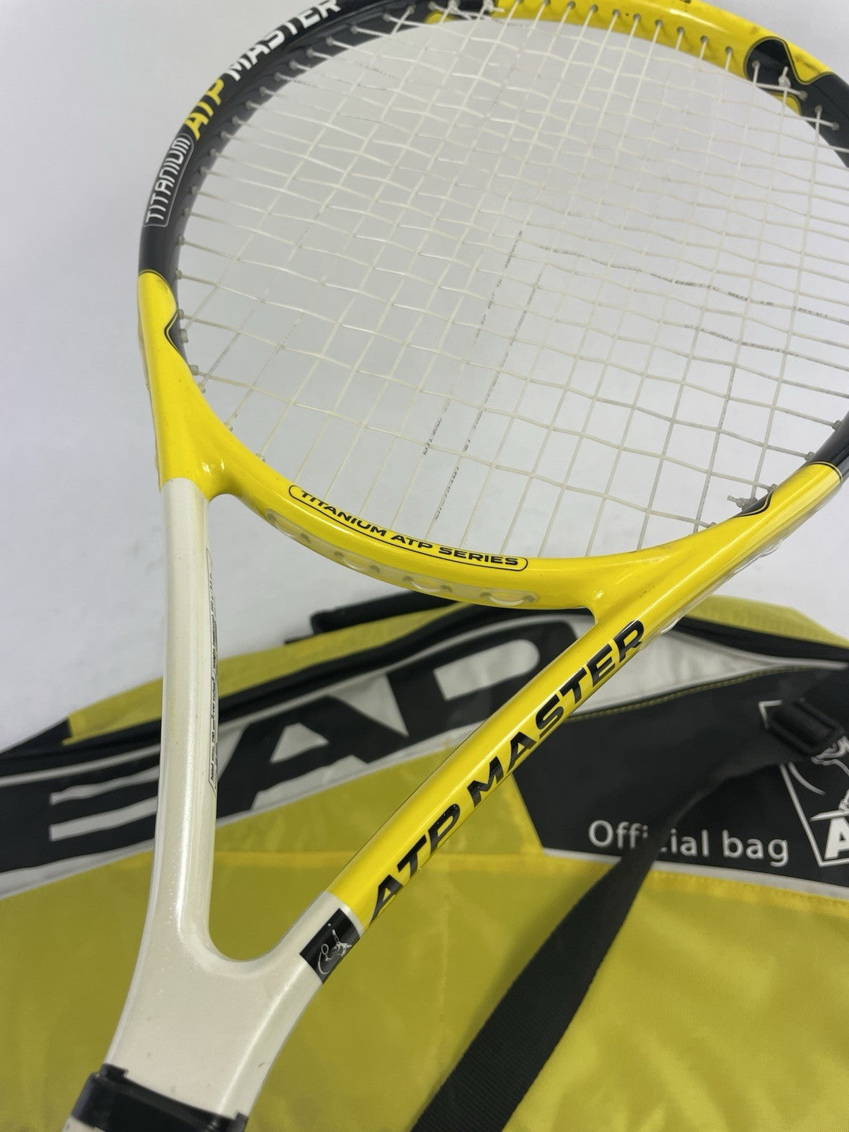 Head Titanium ATP Master yellow 27 inch tennis racquet with 4 1/2 grip 280 grams