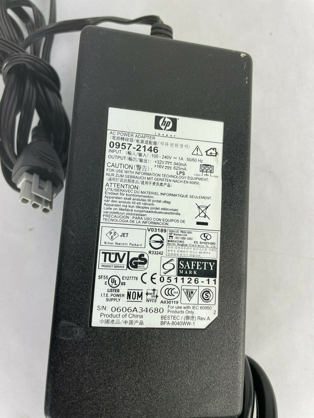 Genuine hp 0957-2146 AC Adapter Output 32 V 0.94 A Power Supply Adapter A97