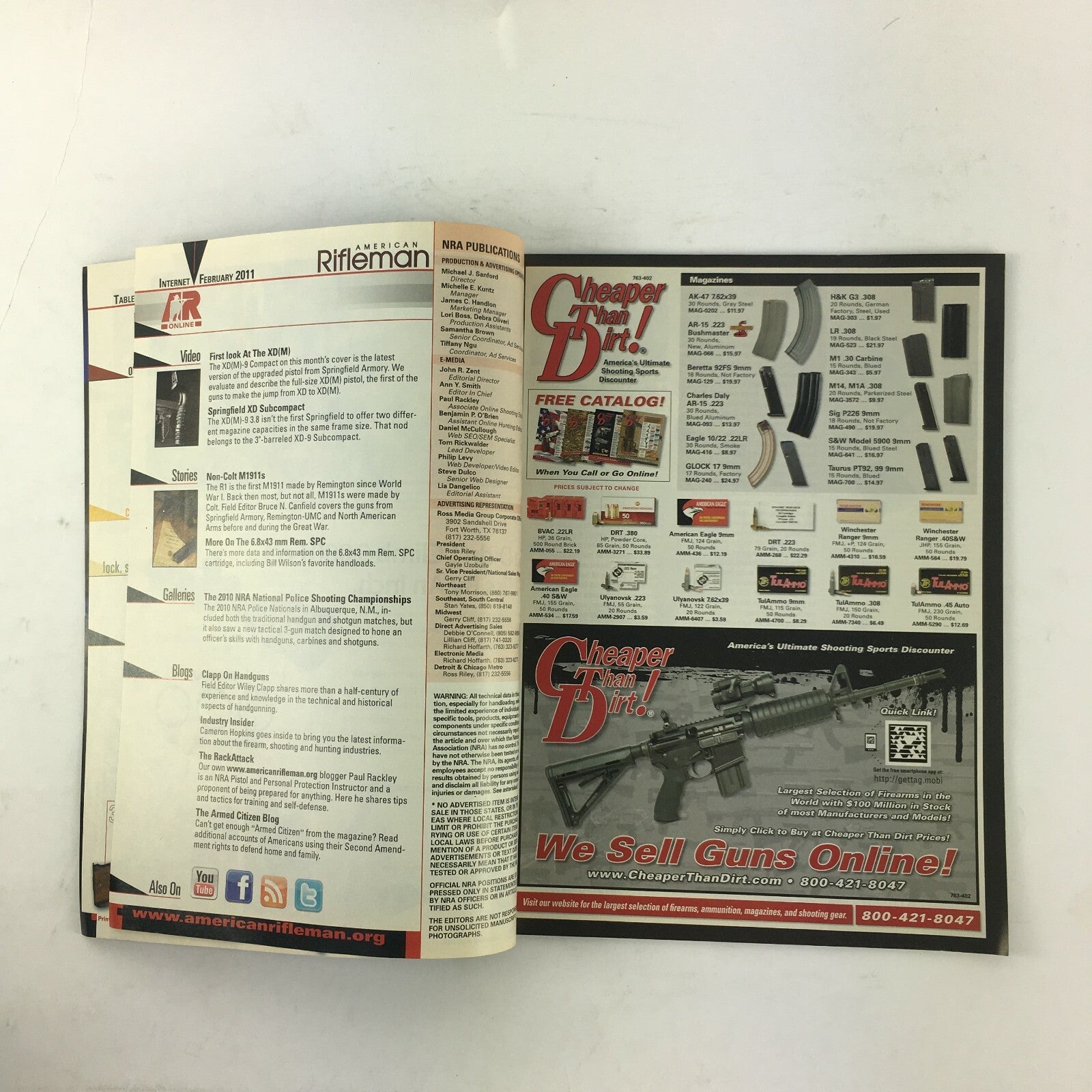 February 2011 American Rifleman Magazine Extreme Versatility The 6.8 SPC Beretta
