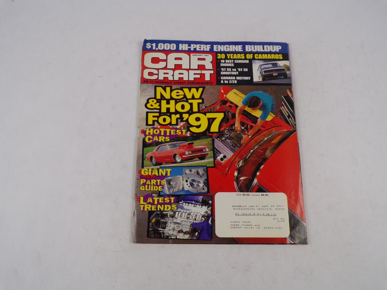 January 1997 Car Craft New & Hot For '97 Hottest Cars Hi-Perf Engine Buildup Gia