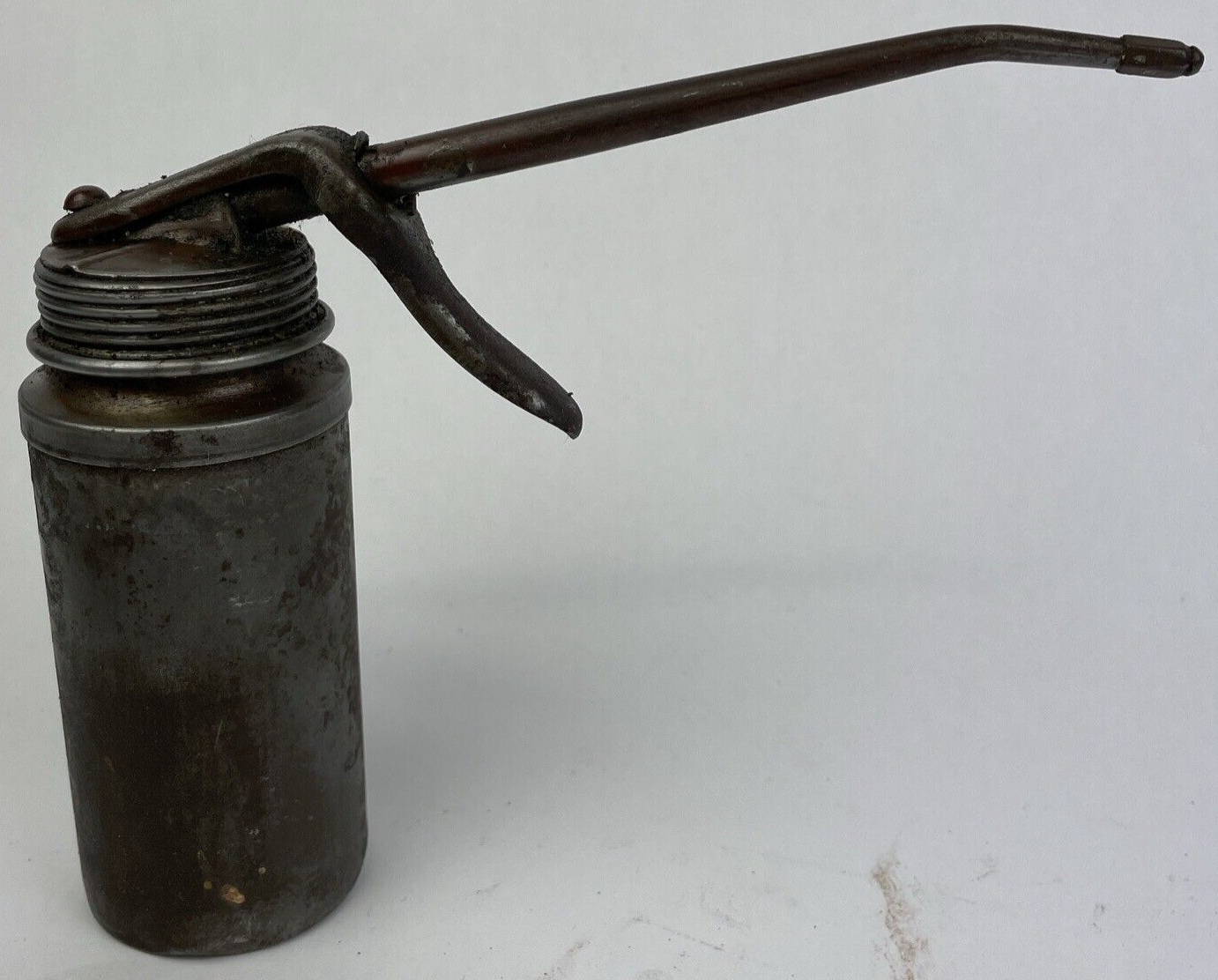 NICE Vintage Craftsman Chrome Trigger Pump Oil Can Oiler USA 6" Tall - LOOK
